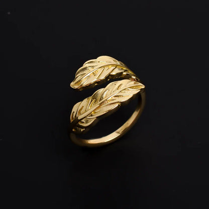 Leaf Statement Adjustable Handcrafted Ring