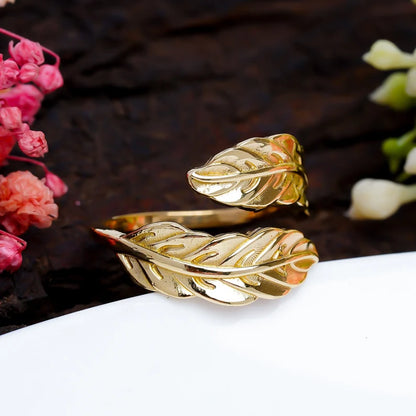 Leaf Statement Adjustable Handcrafted Ring