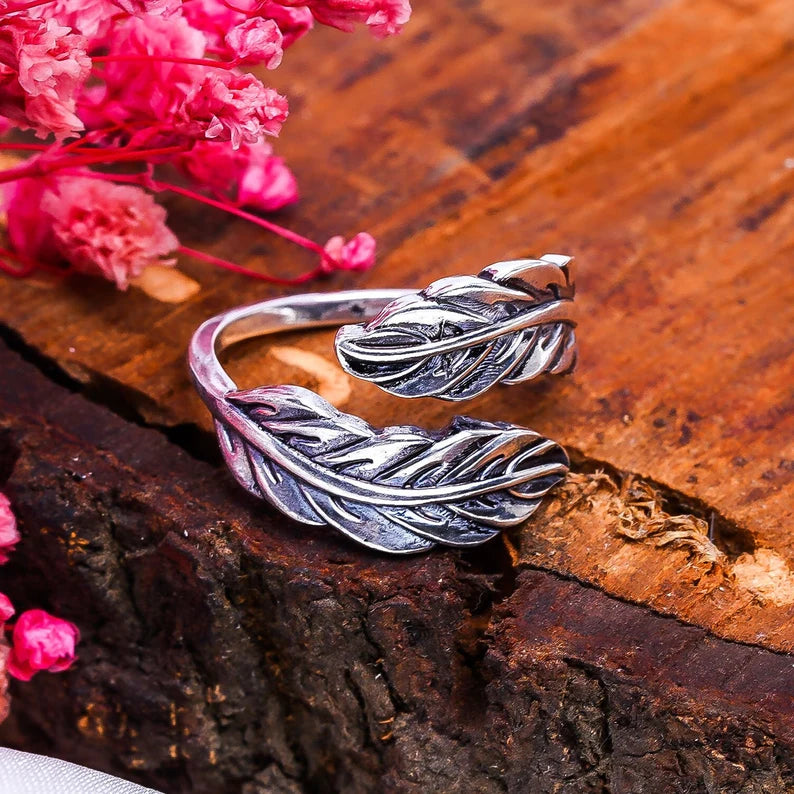 Leaf Statement Adjustable Handcrafted Ring