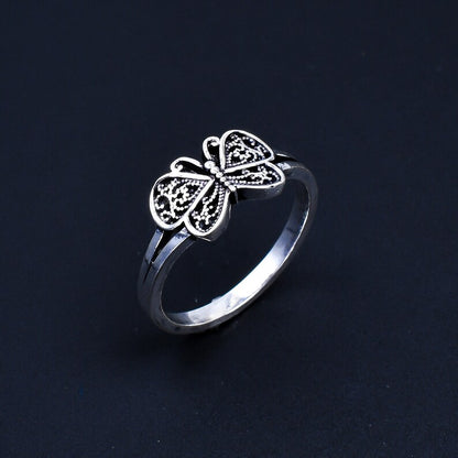 Butterfly Design Statement Handcrafted Ring