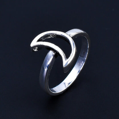 Crescent Half Moon Statement Handcrafted Minimalist Ring
