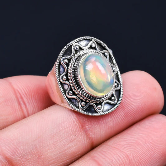 Opal Handcrafted Signet Ring