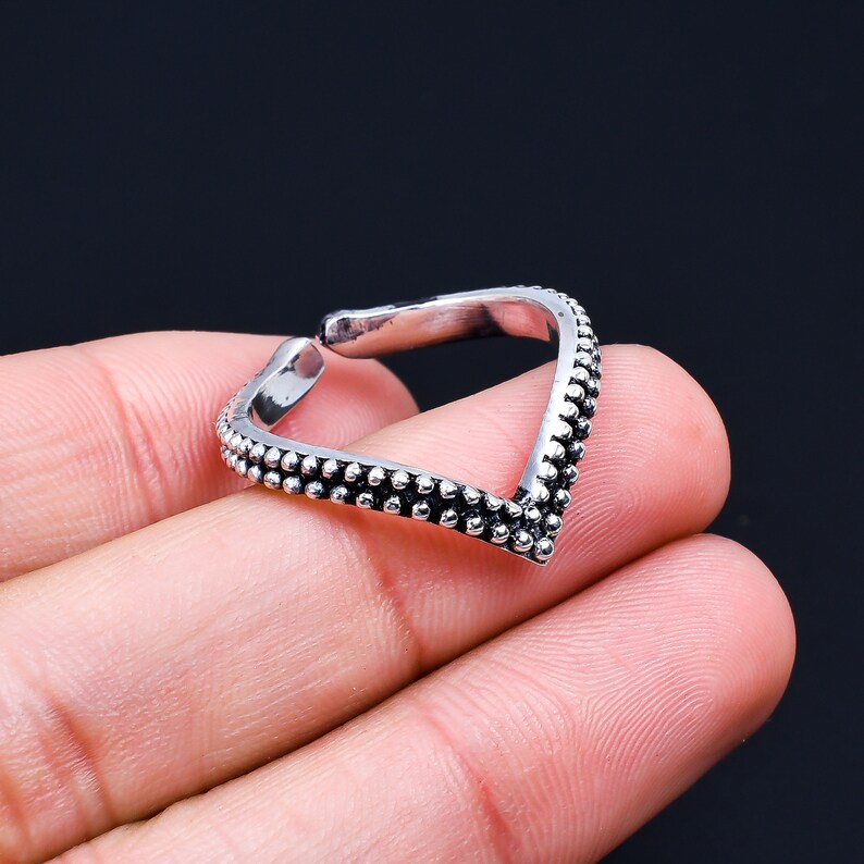 Adjustable Handcrafted Statement Promise Ring