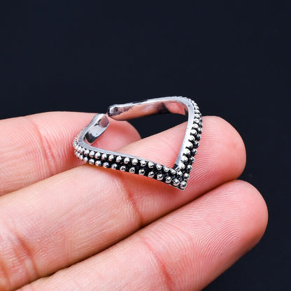 Adjustable Handcrafted Statement Promise Ring