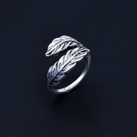 Leaf Statement Adjustable Handcrafted Ring