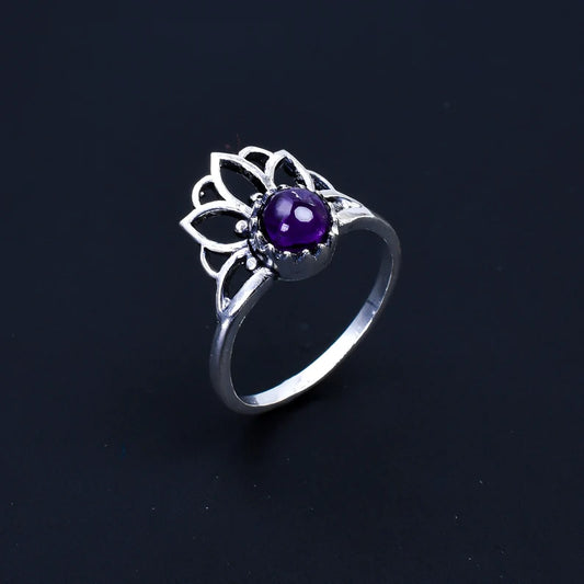 Amethyst Gemstone Handcrafted Statement Ring