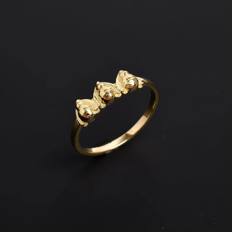 Honey Bee Handcrafted Bugs Insect Statement Ring