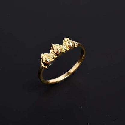 Honey Bee Handcrafted Bugs Insect Statement Ring