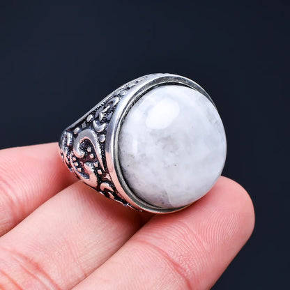 Moonstone Gemstone Statement Birthstone Handcrafted Ring