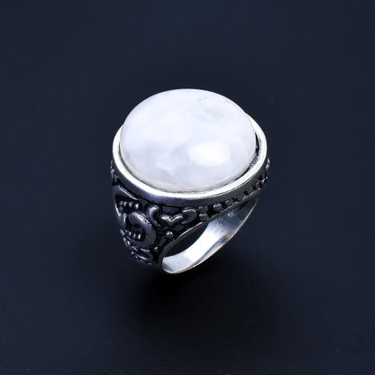 Moonstone Gemstone Statement Birthstone Handcrafted Ring