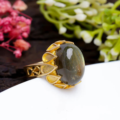 Labradorite Gemstone Birthstone Handcrafted Ring