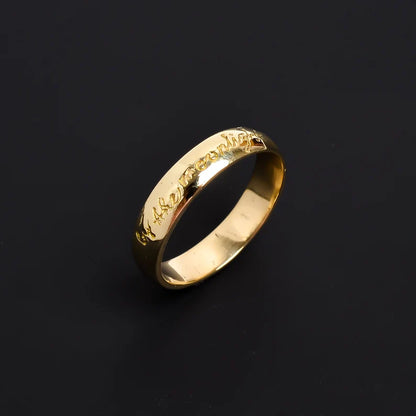 By The Moonlight Engraved Handcrafted Statement Ring