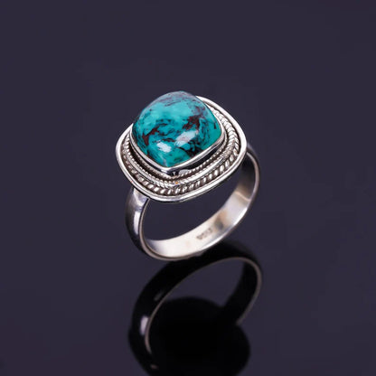 Turquoise Handmade Promise Minimalist Birthstone Ring