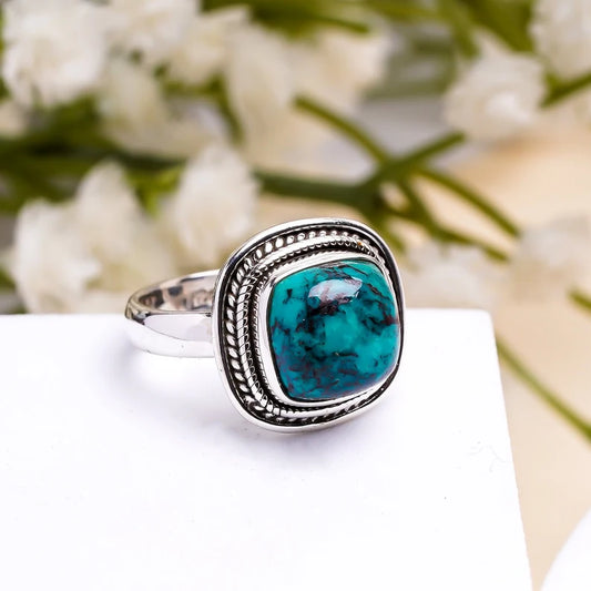 Turquoise Handmade Promise Minimalist Birthstone Ring