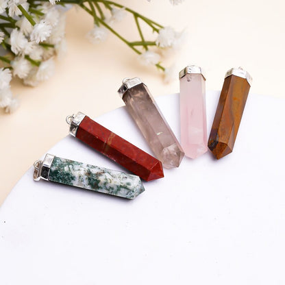 925 Sterling Silver Gemstone Pencil Point Handmade Pendant