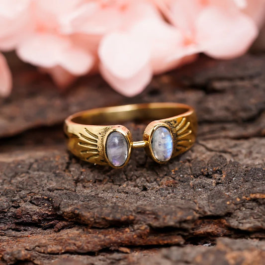 Moonstone Dainty Promise Handcrafted Birthstone Stackable Ring