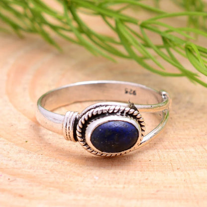 Lapis Lazuli Minimalist Handcrafted Statement Birthstone Ring