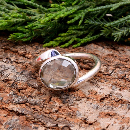 Crystal Quartz Handmade Statement Birthstone Ring