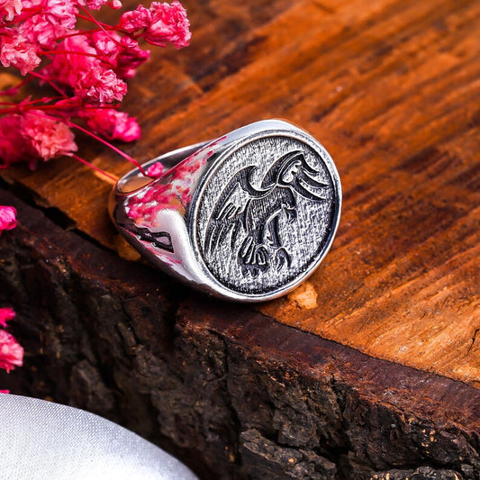 Eagle Engraved Statement Handcrafted Ring