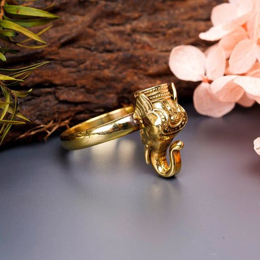 Elephant Animal Face Look Alike Handcrafted Statement Ring