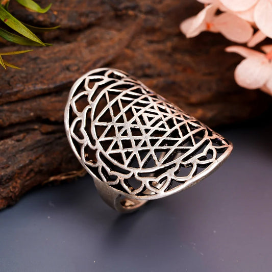 Triangle Design Promise Minimalist Signet Ring