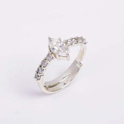 Cubic Zirconia Engagement Promise Statement Ring