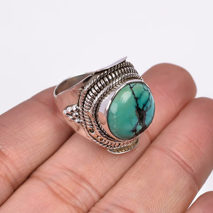 Turquoise Gemstone Handcrafted Signet Ring