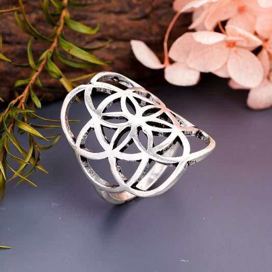 Statement Healing Handcrafted Cocktail Promise Ring