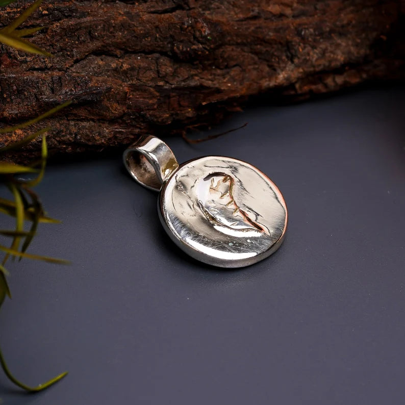 925 Sterling Silver Promise Moon Pendant