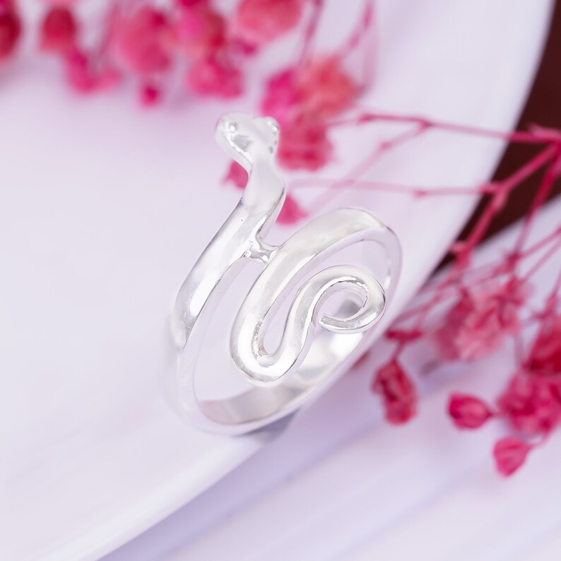 Snake Textured Cobra Adjustable Statement Minimalist Ring