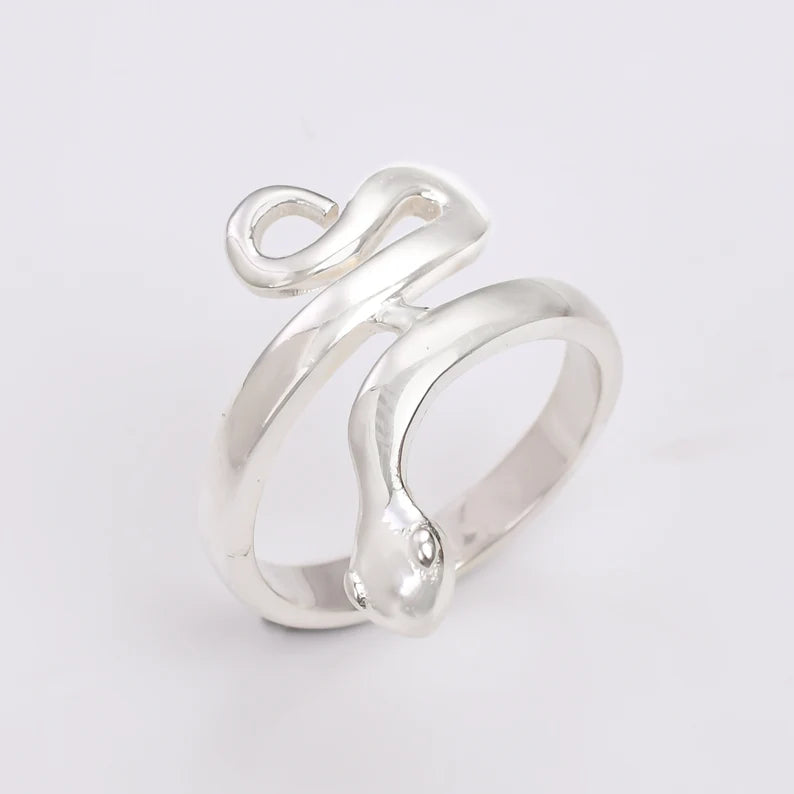 Snake Textured Cobra Adjustable Statement Minimalist Ring