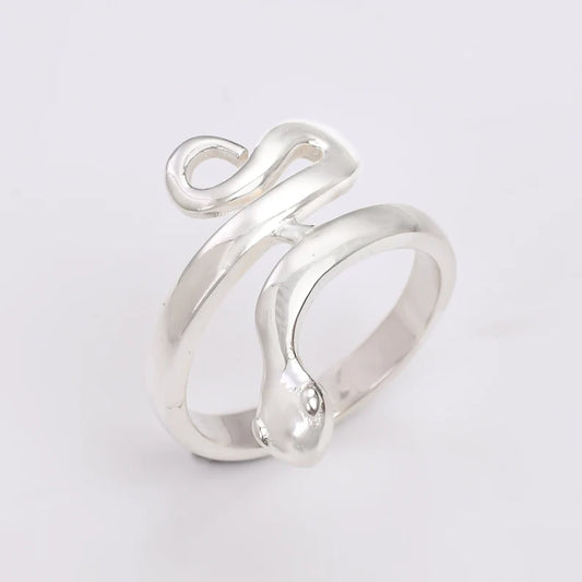 Snake Textured Cobra Adjustable Statement Minimalist Ring