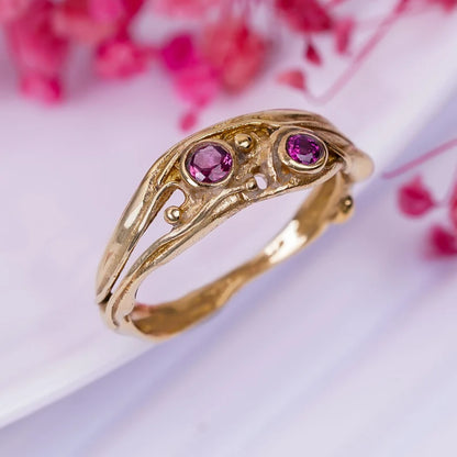 Amethyst Gemstone Handcrafted Statement Antique Design Ring