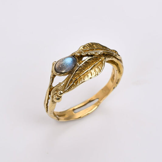 Moonstone Gemstone Statement Handcrafted Ring