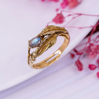 Moonstone Gemstone Statement Handcrafted Ring