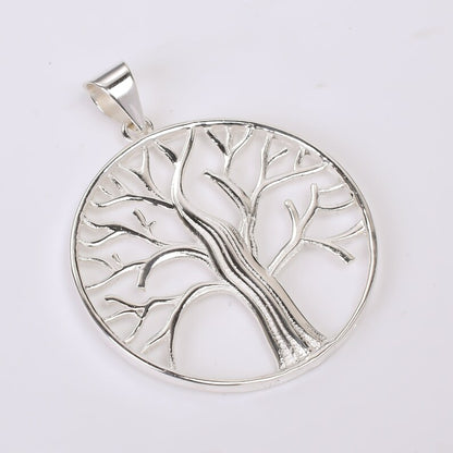 Tree Of Life 925 Sterling Silver Round Pendant