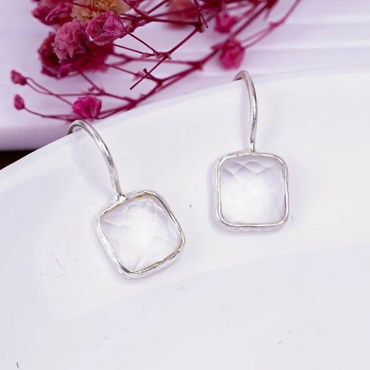 Crystal Natural Gemstone Drop Handcrafted Earrings