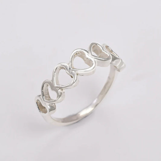 Heart Connected Puzzle Statement Handcrafted Ring