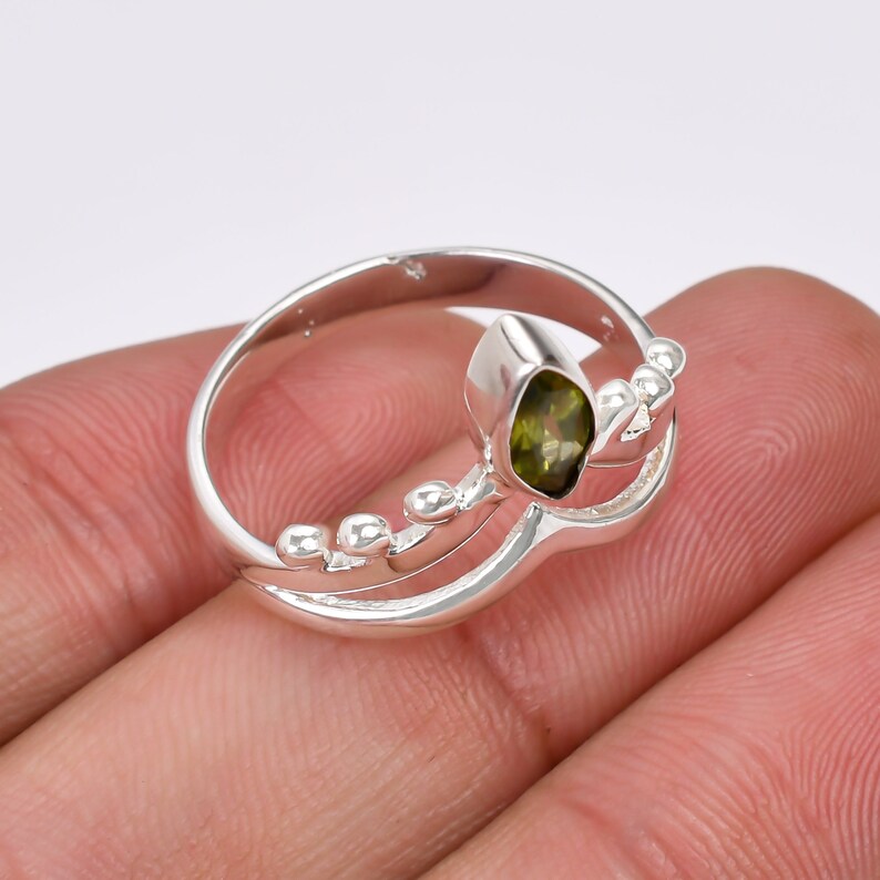 Peridot Statement Gemstone Handcrafted Wedding Ring