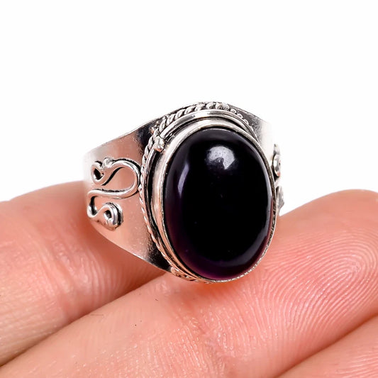 Black Onyx Gemstone Statement Handcrafted  Ring