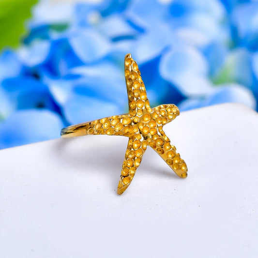 Star Fish Look Alike Minimalist Handcrafted Statement Ring