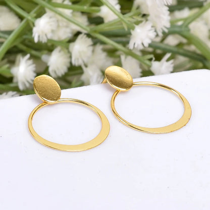 Stud Handcrafted Minimalist Round Shaped Earrings