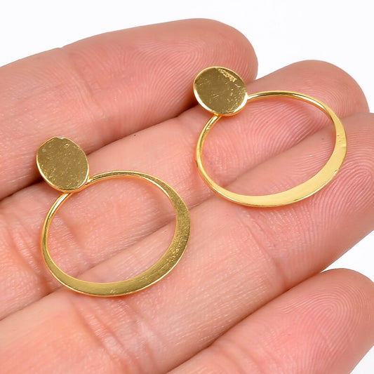 Stud Handcrafted Minimalist Round Shaped Earrings