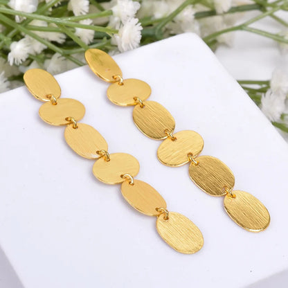 Handcrafted Oval Shaped Stud Minimalist Earrings