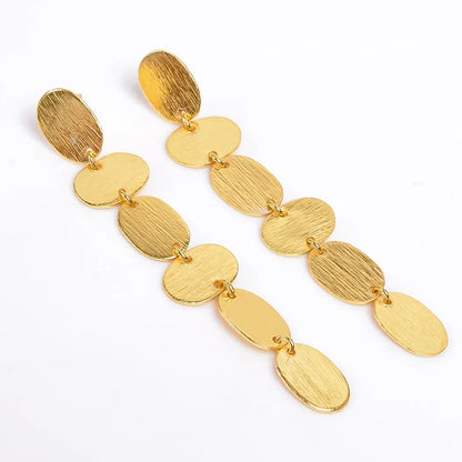 Handcrafted Oval Shaped Stud Minimalist Earrings