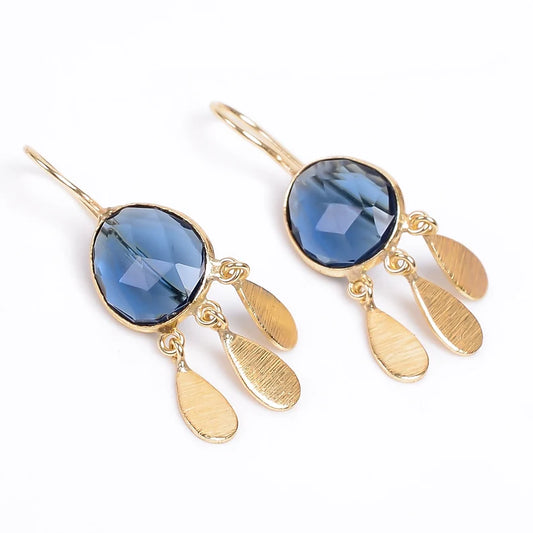 Labradorite Gemstone Handcrafted Drop and Dangle Earrings