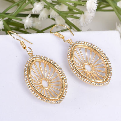 Cubic Zirconia Handcrafted Natural Gemstone Drop Earrings