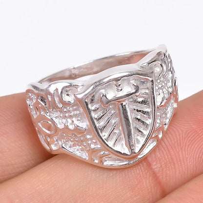 Victorian Knight's Sword Signet Handmade Ring