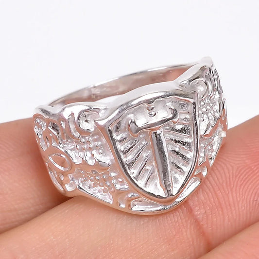 Victorian Knight's Sword Signet Handmade Ring
