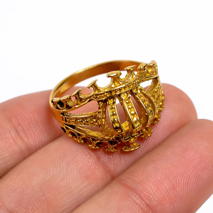 Crown King & Queen Women's Hnadcrafted Statement Ring
